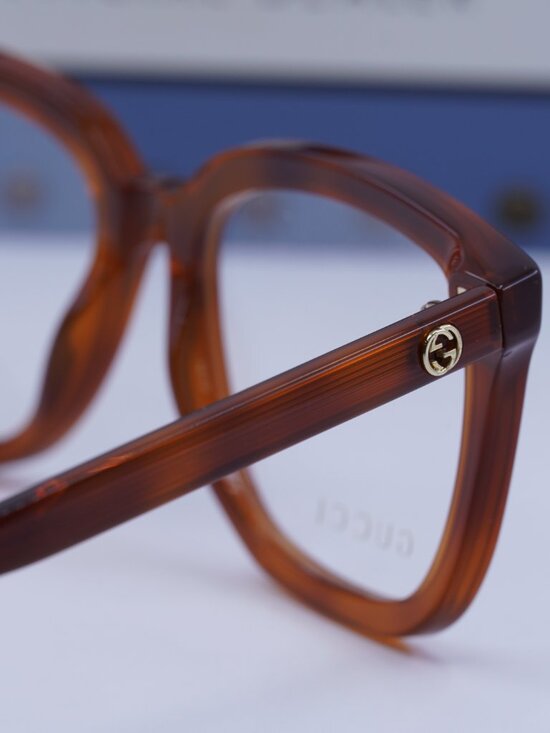 Gucci GG1319O 002 Square Eyeglasses – Blonde Havana 53mm main image 6